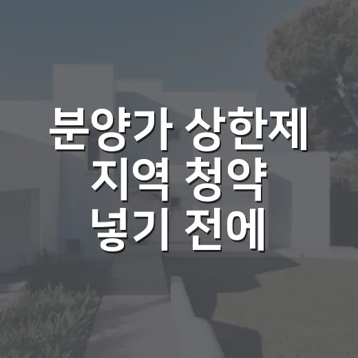 분양가 상한제 지역 청약 넣기 전에 현장에서 따져본 진짜 이야기 - 요약