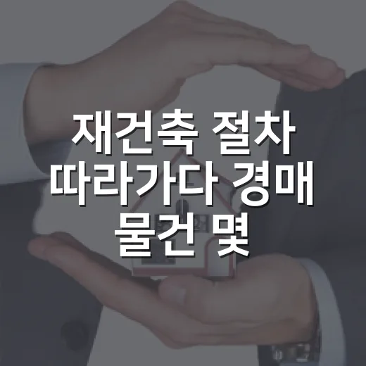 재건축 절차 따라가다 경매 물건 몇 번 놓쳐본 진짜 이야기 - 요약