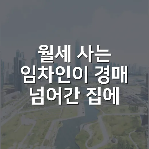 월세 사는 임차인이 경매 넘어간 집에서 버티는 법, 현장에서 직접 봤습니다 - 요약