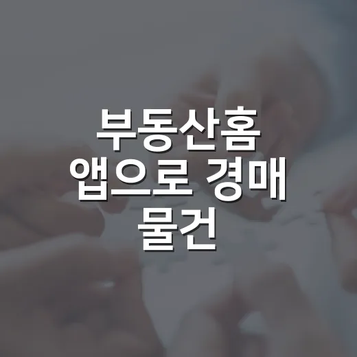 부동산홈 앱으로 경매 물건 걸러봤더니 현장에서 보인 진짜 차이 - 요약