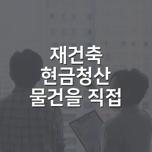 재건축 현금청산 물건을 직접 검토해봤더니, 싸 보이는 가격 뒤에 이런 함정이 있었습니다 - 요약