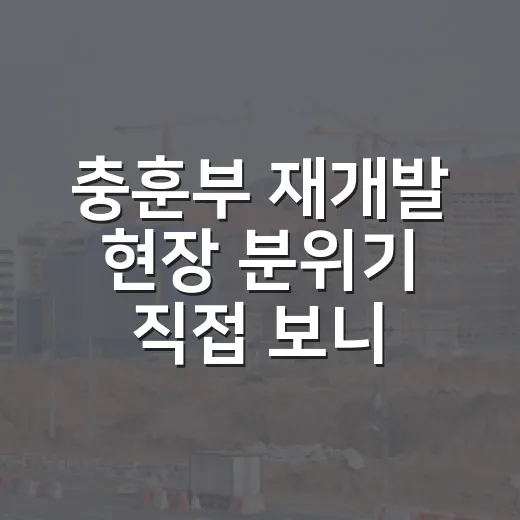 충훈부 재개발 현장 분위기 직접 보니, 초보가 숫자보다 먼저 봐야 할 것들 - 요약