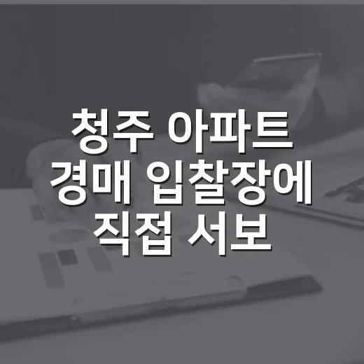청주 아파트 경매 입찰장에 직접 서보니 숫자보다 무서운 게 따로 있었습니다 - 요약