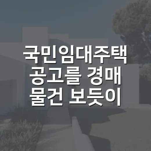 국민임대주택 공고를 경매 물건 보듯이 읽어봤더니, 탈락 포인트가 먼저 보였습니다 - 요약