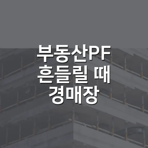 부동산PF 흔들릴 때 경매장 가봤더니, 초보가 먼저 봐야 할 진짜 신호 - 요약