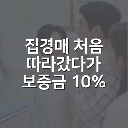집경매 처음 따라갔다가 보증금 10%의 무게를 제대로 느낀 이야기 - 요약