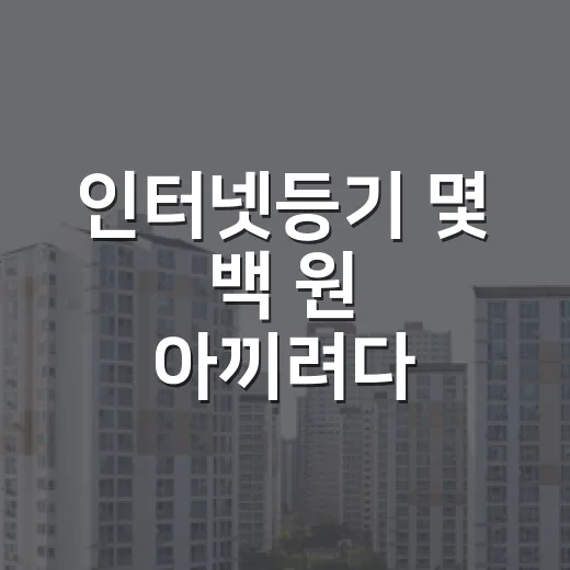 인터넷등기 몇 백 원 아끼려다 입찰장에서 식은땀 난 이야기 - 요약