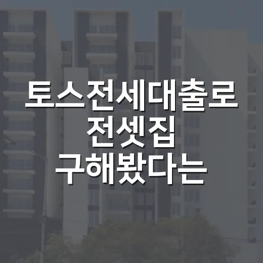 토스전세대출로 전셋집 구해봤다는 사람에게 제가 먼저 물어본 것들 - 요약