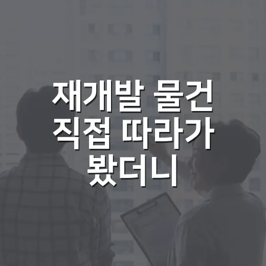 재개발 물건 직접 따라가 봤더니, 돈 되는 줄만 알았던 구역의 진짜 얼굴 - 요약