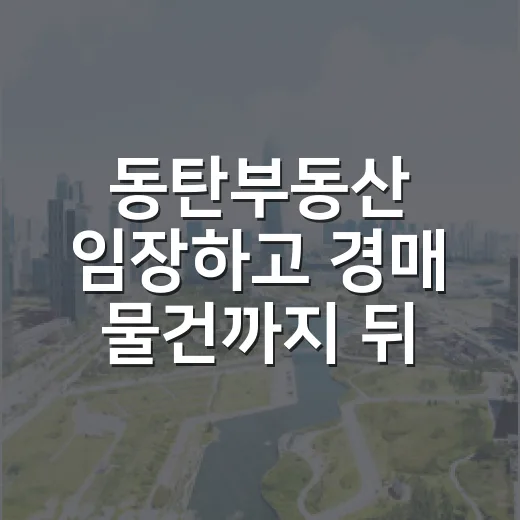 동탄부동산 임장하고 경매 물건까지 뒤져봤더니 보인 진짜 차이 - 요약