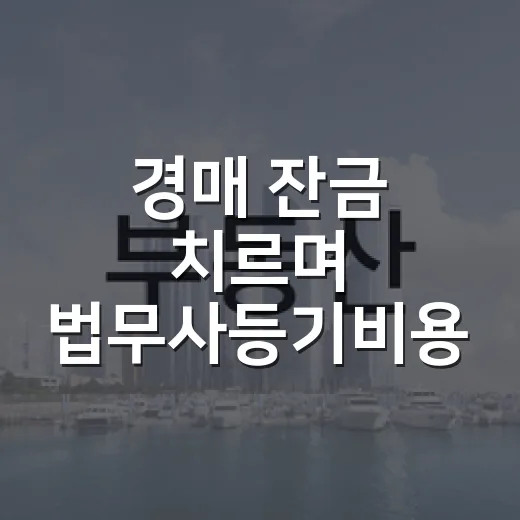 경매 잔금 치르며 법무사등기비용 견적서 뜯어봤더니 - 요약