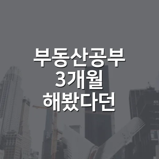 부동산공부 3개월 해봤다던 초보가 입찰장에서 멈춘 진짜 이유 - 요약
