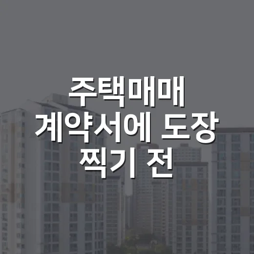 주택매매 계약서에 도장 찍기 전, 경매장에서 배운 눈으로 다시 봤더니 - 요약