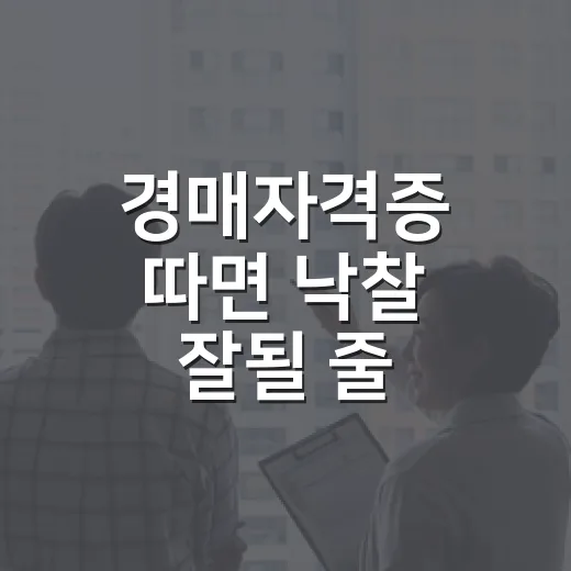 경매자격증 따면 낙찰 잘될 줄 알았던 사람들의 진짜 이야기 - 요약