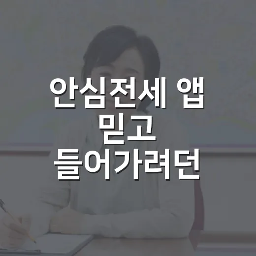 안심전세 앱 믿고 들어가려던 빌라, 등기부 보고 발 뺀 이야기 - 요약