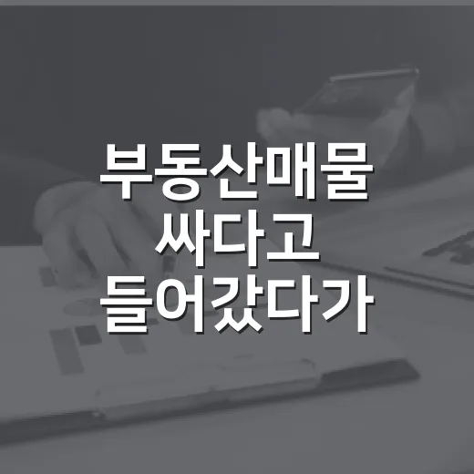 부동산매물 싸다고 들어갔다가 입찰장 앞에서 멈춘 이야기 - 요약
