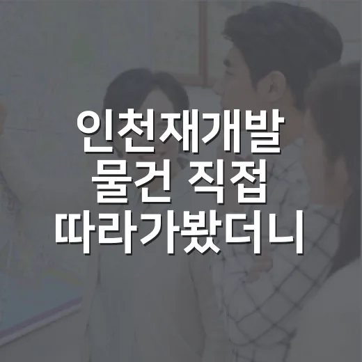 인천재개발 물건 직접 따라가봤더니, 싼 낙찰가보다 무서운 게 따로 있었습니다 - 요약
