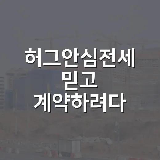 허그안심전세 믿고 계약하려다 등기부에서 멈춘 이야기 - 요약