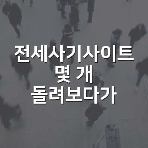 전세사기사이트 몇 개 돌려보다가 계약금 날릴 뻔한 집 걸러낸 이야기 - 요약