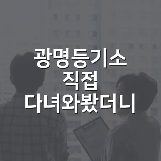 광명등기소 직접 다녀와봤더니, 입찰 전 초보가 놓치는 것들 - 요약