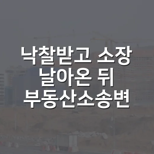 낙찰받고 소장 날아온 뒤 부동산소송변호사를 찾았던 진짜 이야기 - 요약