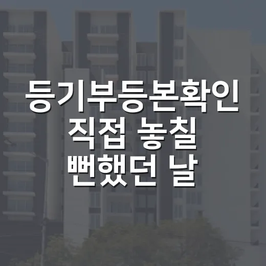 등기부등본확인 직접 놓칠 뻔했던 날, 입찰가 2천만 원을 낮춘 이유 - 요약