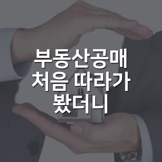 부동산공매 처음 따라가 봤더니, 법원 경매보다 더 조용히 위험했다 - 요약