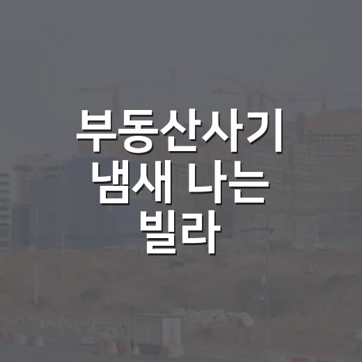 부동산사기 냄새 나는 빌라, 입찰 전날 손을 멈춘 이야기 - 요약