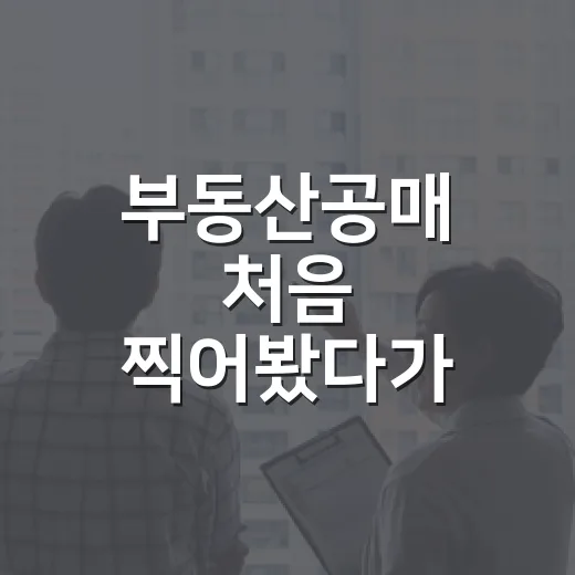 부동산공매 처음 찍어봤다가 보증금보다 더 무서웠던 것들 - 요약