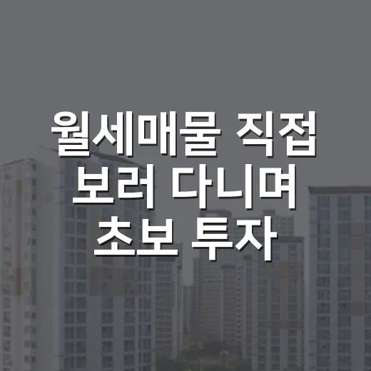 월세매물 직접 보러 다니며 초보 투자자들이 자주 놓치는 것들 - 요약