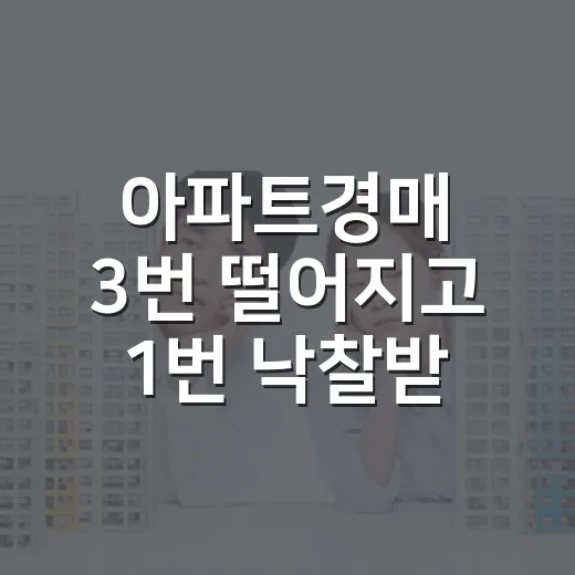 아파트경매 3번 떨어지고 1번 낙찰받아 보니, 초보가 먼저 봐야 할 것들 - 요약