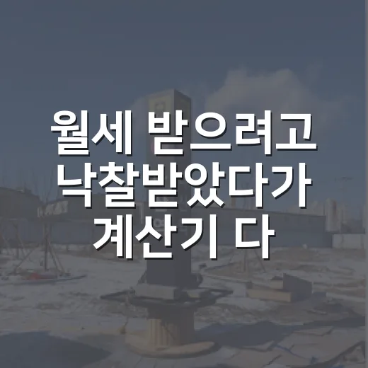 월세 받으려고 낙찰받았다가 계산기 다시 두드린 이야기 - 요약