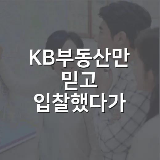 KB부동산만 믿고 입찰했다가 현장에서 식은땀 났던 이야기 - 요약