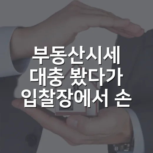 부동산시세 대충 봤다가 입찰장에서 손 떨렸던 진짜 이야기 - 요약