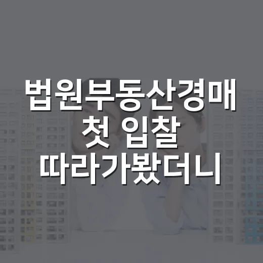 법원부동산경매 첫 입찰 따라가봤더니, 싸게 산다는 말이 제일 위험했습니다 - 요약
