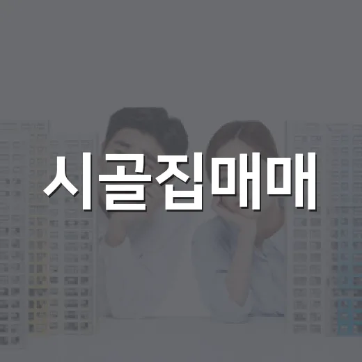 시골집매매, 싸다고 덥석 계약했다가 법원 경매보다 더 아찔했던 이야기 - 요약