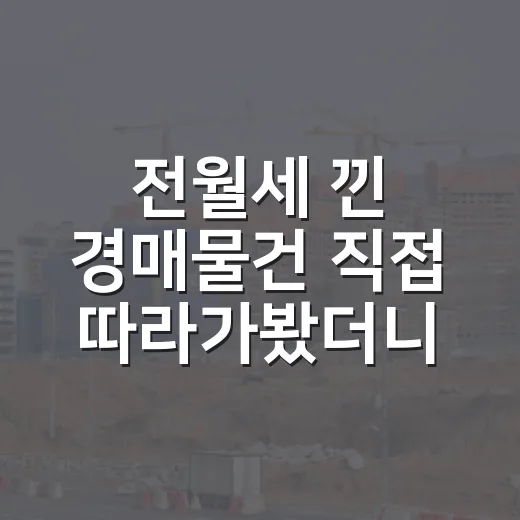 전월세 낀 경매물건 직접 따라가봤더니, 싼 가격 뒤에 보증금이 있었다 - 요약