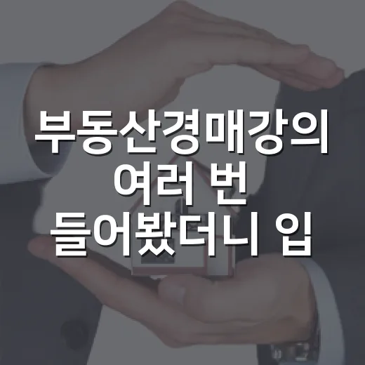 부동산경매강의 여러 번 들어봤더니 입찰장에서 진짜 갈리는 것들 - 요약
