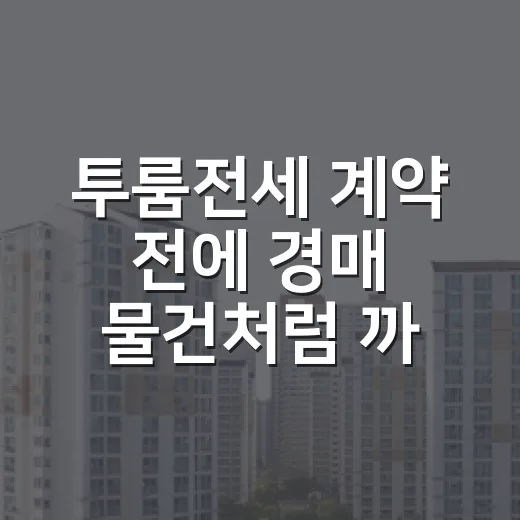투룸전세 계약 전에 경매 물건처럼 까봤더니 보이는 것들 - 요약