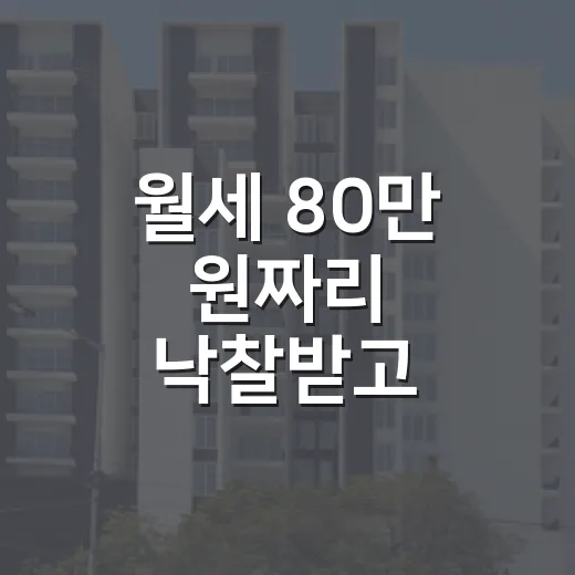 월세 80만 원짜리 낙찰받고 임대소득세까지 계산해봤더니 - 요약