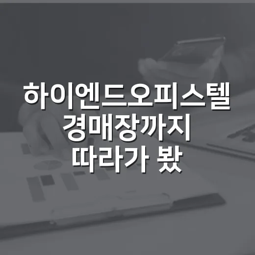 하이엔드오피스텔 경매장까지 따라가 봤더니, 가격보다 무서운 건 관리비였다 - 요약