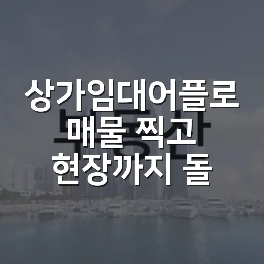 상가임대어플로 매물 찍고 현장까지 돌아봤더니 보인 것들 - 요약