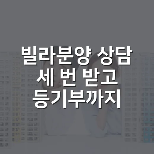 빌라분양 상담 세 번 받고 등기부까지 까봤더니 보인 것들 - 요약