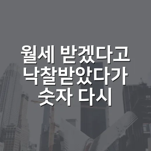 월세 받겠다고 낙찰받았다가 숫자 다시 보니 식은땀 났던 이야기 - 요약