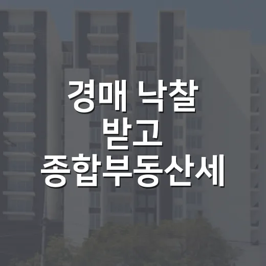 경매 낙찰 받고 종합부동산세 고지서 받아보니 진짜 무서운 건 따로 있었다 - 요약