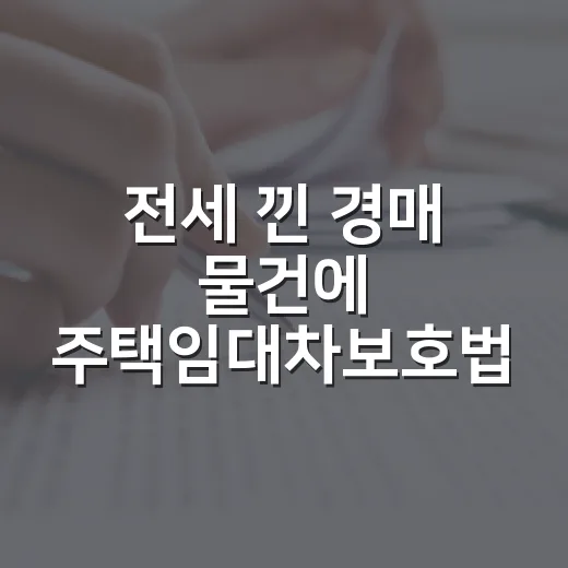 전세 낀 경매 물건에 주택임대차보호법을 대입해봤더니, 숫자보다 날짜가 더 무서웠습니다 - 요약
