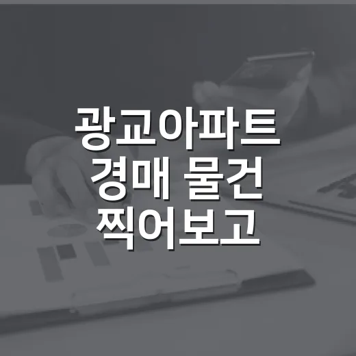 광교아파트 경매 물건 찍어보고 입찰표 접은 진짜 이유 - 요약