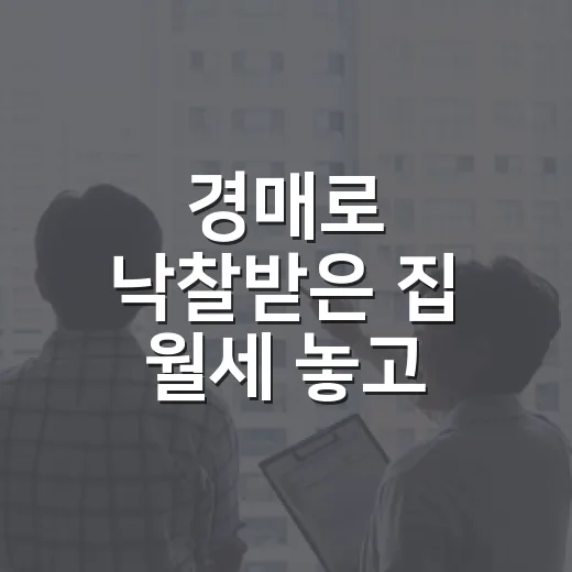 경매로 낙찰받은 집 월세 놓고 임대소득세 계산해봤더니 - 요약