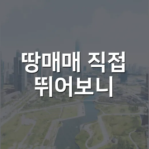 땅매매 직접 뛰어보니, 싸게 나온 땅보다 무서운 건 따로 있었습니다 - 요약