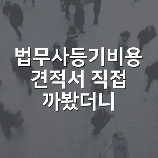법무사등기비용 견적서 직접 까봤더니, 비싼 줄 알았던 돈의 진짜 얼굴 - 요약